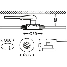 Briloner 7225-039 LED Einbauleuchten Set 3x3W 3000K Alu GU10 IP23 inkl. Leuchtmittel