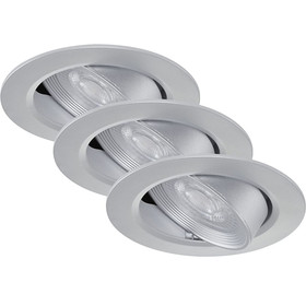 Briloner 7278-034 LED Einbauleuchten Set 3x5W Silber Kunststoff IP23 inkl. Leuchtmittel