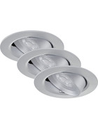 Briloner 7278-034 LED Einbauleuchten Set 3x5W Silber Kunststoff IP23 inkl. Leuchtmittel