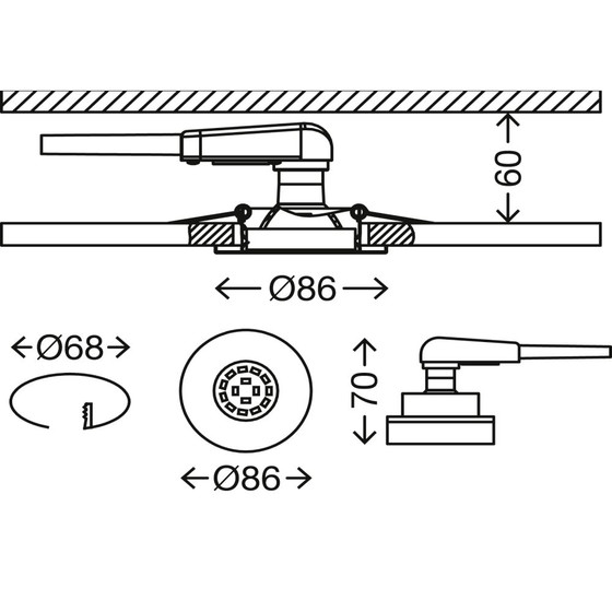 Briloner 7277-039 LED Einbauleuchten Set 3x5W Alu GU10 Dimmschaltbar IP23 inkl. Leuchtmittel