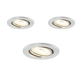 Briloner 7277-039 LED Einbauleuchten Set 3x5W Alu GU10 Dimmschaltbar IP23 inkl. Leuchtmittel