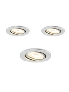 Briloner 7277-039 LED Einbauleuchten Set 3x5W Alu GU10 Dimmschaltbar IP23 inkl. Leuchtmittel