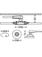 Briloner 7277-039 LED Einbauleuchten Set 3x5W Alu GU10 Dimmschaltbar IP23 inkl. Leuchtmittel