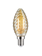 Paulmann 287.09 LED Filament Kerze 4,7W E14 Gedreht Gold 230V 2500K Lüster Deckenleuchte