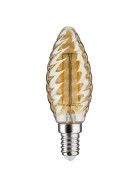 Paulmann 287.09 LED Filament Kerze 4,7W E14 Gedreht Gold 230V 2500K Lüster Deckenleuchte