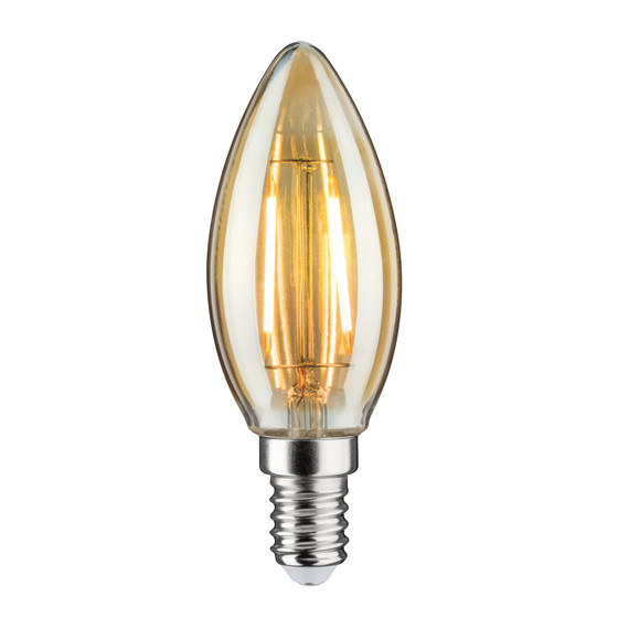 Paulmann 287.04 LED Filament Kerze 2,6W E14 Gold 230V 2500K Lüster Leuchtmittel