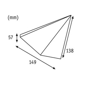 Paulmann 920.31 LED Kite Möbel Aufbauleuchte 6,2 W Dreieckig Alu inkl. Leuchtmittel