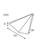 Paulmann 920.31 LED Kite Möbel Aufbauleuchte 6,2 W Dreieckig Alu inkl. Leuchtmittel