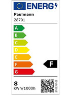 Paulmann 287.01 LED Globe80 Leuchtmittel Opal E27 7,5W 806lm Warmweiß dimmbar