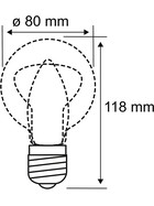 Paulmann 287.01 LED Globe80 Leuchtmittel Opal E27 7,5W 806lm Warmweiß dimmbar