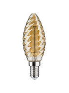 Paulmann 287.08 LED Filament Kerze 2,6W E14 Gedreht Gold 230V 2500K Lüster Deckenleuchte