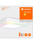 LEDVANCE LED Color+White Deckenleuchte Square 38W Weiss 3000K Warmweiss 40x40 cm