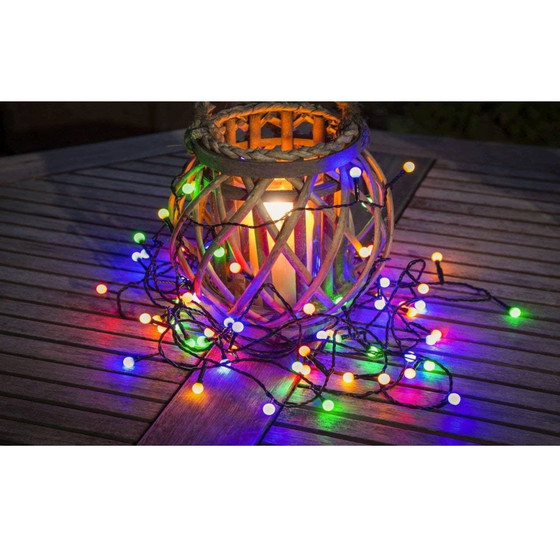 Konstsmide 3693-507 LED Globelichterkette mit runden...