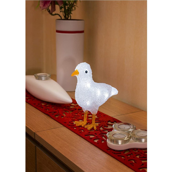 Konstsmide 6179-203 Möwe Acrylfigur Deko 12xLED Kaltweiss...