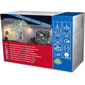 Konstsmide 3621-140 Micro LED Lichterkette 24 kaltweiße...