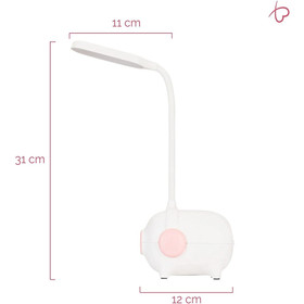 Pauleen 480.27 Sweet Little Pig Schreibtischleuchte 5W USB 5V Weiss Rosa Dimmbar