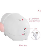 Pauleen 480.27 Sweet Little Pig Schreibtischleuchte 5W USB 5V Weiss Rosa Dimmbar