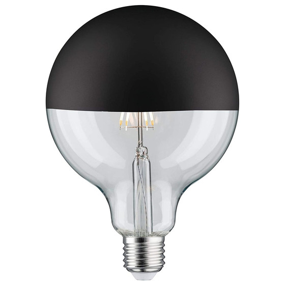 Paulmann 286.79 LED Globe 125 Kopfspiegel Schwarz matt 6,5W E27 2700K dimmbar