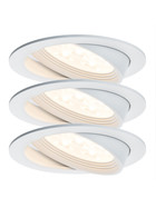 Paulmann 926.88 Einbauleuchten - Set Premium Line Albina LED Set 3x7,2W schwenkbar weiss matt inkl. Leuchtmittel