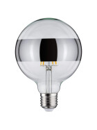 Paulmann 286.81 LED Globe 125 Ringspiegel Silber 6,5W E27 2700K 640lm dimmbar
