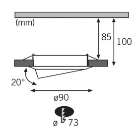 Nice Price 3962 LED Einbaustrahler 3W Eisen gebürstet Warmweiss GU10 Schwenkbar