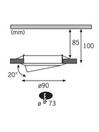 Nice Price 3962 LED Einbaustrahler 3W Eisen gebürstet Warmweiss GU10 Schwenkbar