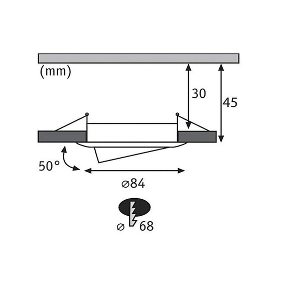 Paulmann 939.46 LED Coin Einbaustrahler 6,8W Alu gedreht...