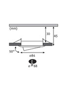 Paulmann 939.46 LED Coin Einbaustrahler 6,8W Alu gedreht IP23 Dimmbar 2700K 230V