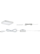 Paulmann 920.32 LED Vane Unterschrankleuchte 6,7W Weiss matt IP44 Warmweiss Alu