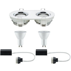 Paulmann 929.01 LED Nova Premium Einbauleuchte 2x7W GU10 Weiss IP65 Dimmbar