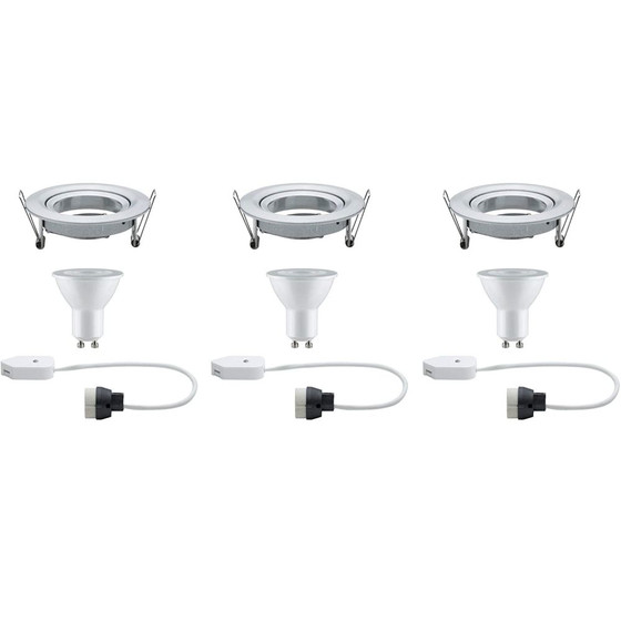Paulmann 936.06 LED Nova Einbauleuchten 3x7W Alu gedreht...