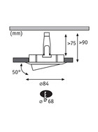 Paulmann 936.06 LED Nova Einbauleuchten 3x7W Alu gedreht Dimmbar GU10 IP23 2700K