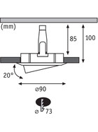 Paulmann 938.47 LED Einbauleuchten-Set 3 x 4,5 W GU10 Chrom Warmweiss 230V