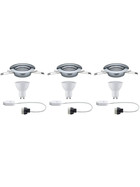 Paulmann 938.47 LED Einbauleuchten-Set 3 x 4,5 W GU10 Chrom Warmweiss 230V