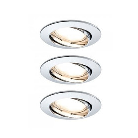 Paulmann 939.66 LED Coin Einbauleuchten-Set 3x7W Chrom...