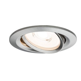 Paulmann 939.47 LED Coin Einbaustrahler 6,8W Eisen gebürstet Dimmbar Warmweiss