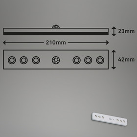 Briloner LED Unterbauleuchte 21cm Titan Tageslicht 6000K kaltweiß mit. 6 x AAA Batterie & Bewegungssensor