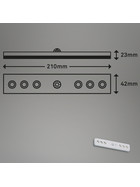 Briloner LED Unterbauleuchte 21cm Titan Tageslicht 6000K kaltweiß mit. 6 x AAA Batterie & Bewegungssensor