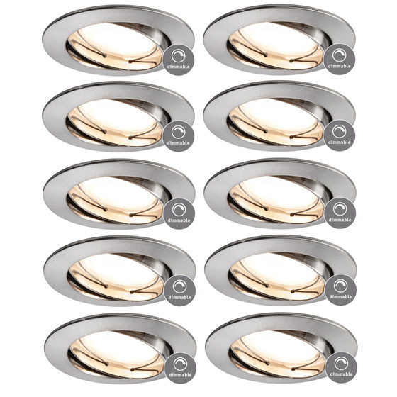 10x Paulmann 938.44 SMART HOME Einbauleuchte Coin LED 5W...