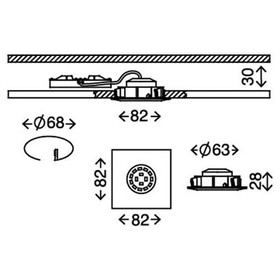 Briloner 7210-039 LED Einbauleuchten Set Aluminium eckig 3x5W IP23 schwenkbar inkl. Leuchtmittel