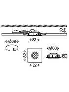 Briloner 7210-039 LED Einbauleuchten Set Aluminium eckig 3x5W IP23 schwenkbar inkl. Leuchtmittel