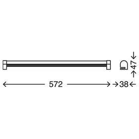 Briloner 2243-018 LED Spiegelleuchte Chrom 35cm 8W IP44 CCT 2700K-4000K Warmweiß-Neutralweiß Kristalleffekt