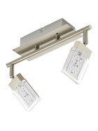 Briloner 2530-022 LED Deckenstrahler Nickel matt 2x3,6W RGBW warmweiß 3000K 640lm + Fernbedienung