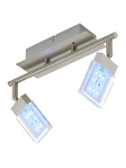 Briloner 2530-022 LED Deckenstrahler Nickel matt 2x3,6W RGBW warmweiß 3000K 640lm + Fernbedienung