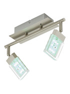 Briloner 2530-022 LED Deckenstrahler Nickel matt 2x3,6W RGBW warmweiß 3000K 640lm + Fernbedienung