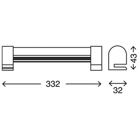 Briloner 2068-018 LED Spiegelleuchte Chrom 33cm 8W IP44...