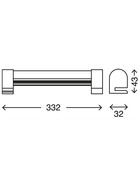 Briloner 2068-018 LED Spiegelleuchte Chrom 33cm 8W IP44 CCT Memory Warm/Neutral/Kalt 720lm