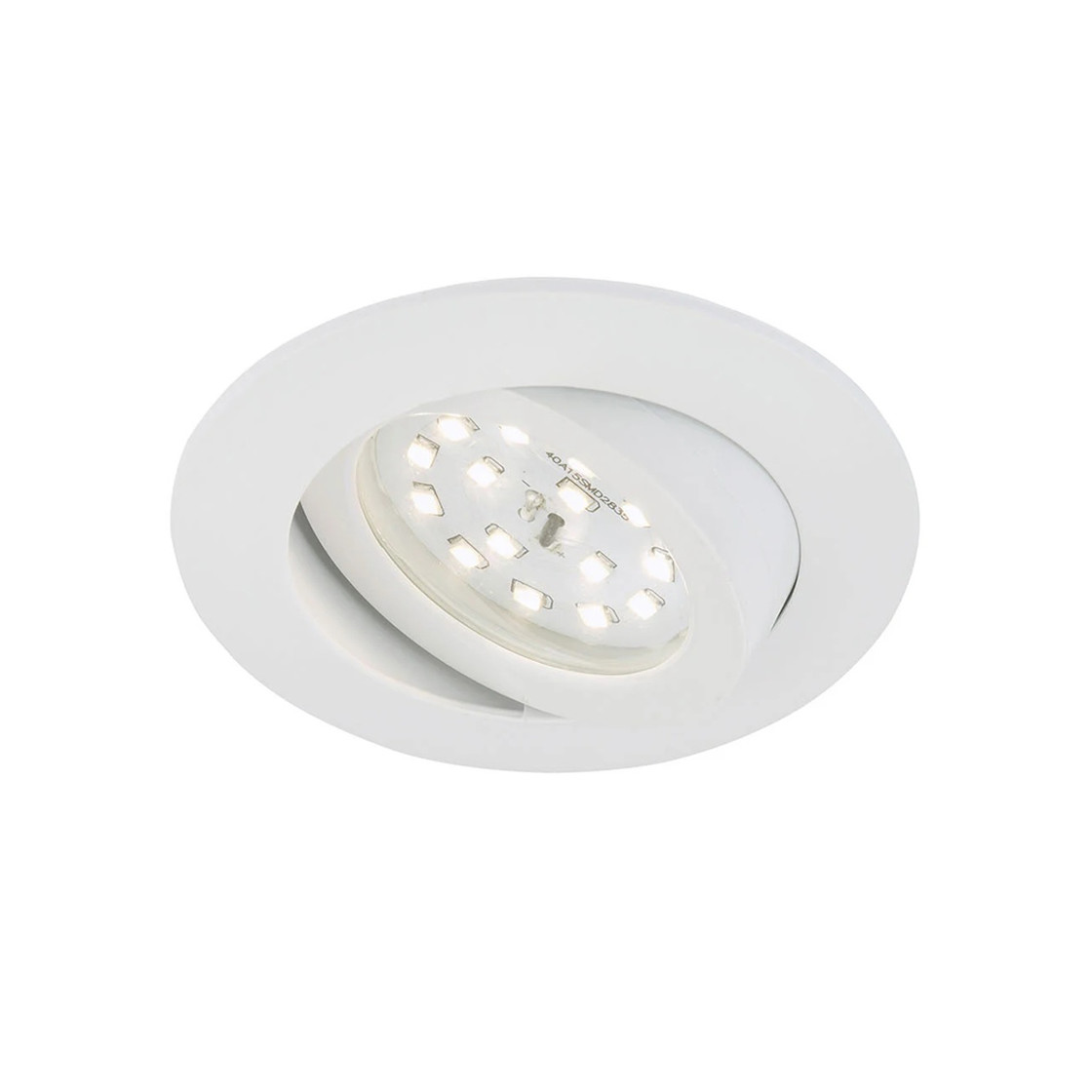 Plafonnier LED Briloner Rond, Blanc, IP23, 5W, 400 Lumens, Blanc Chaud Orientable, Neuf