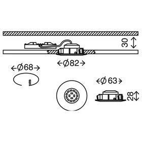 Briloner 7209-016 LED Einbauleuchten Set Weiß rund 5W IP23 5W schwenkbar inkl. Leuchtmittel