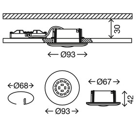 Briloner 7227-018 LED Einbauleuchten Set Chrom rund 5W...